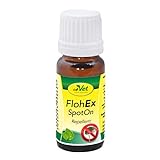 cdVet FlohEx SpotOn rein pflanzliches Flohmittel 10 ml - natürlicher Flohschutz ohne Chemie für Hunde, Katzen und alle Wirbeltiere