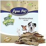 Lyra Pet® 5 kg Kaninchenohren 5000 g mit Fell Kauartikel Hase Hasenohren Hundefutter